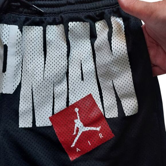 Jordan Jumpman Air Mesh Basketball Shorts Red Retro 90s Logo Black White Size LG - Picture 4 of 7
